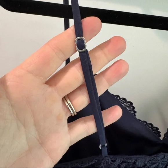 J Crew‎ Navy Blue Guipure Lace Midi Dress Size 4 - Picture 7 of 11